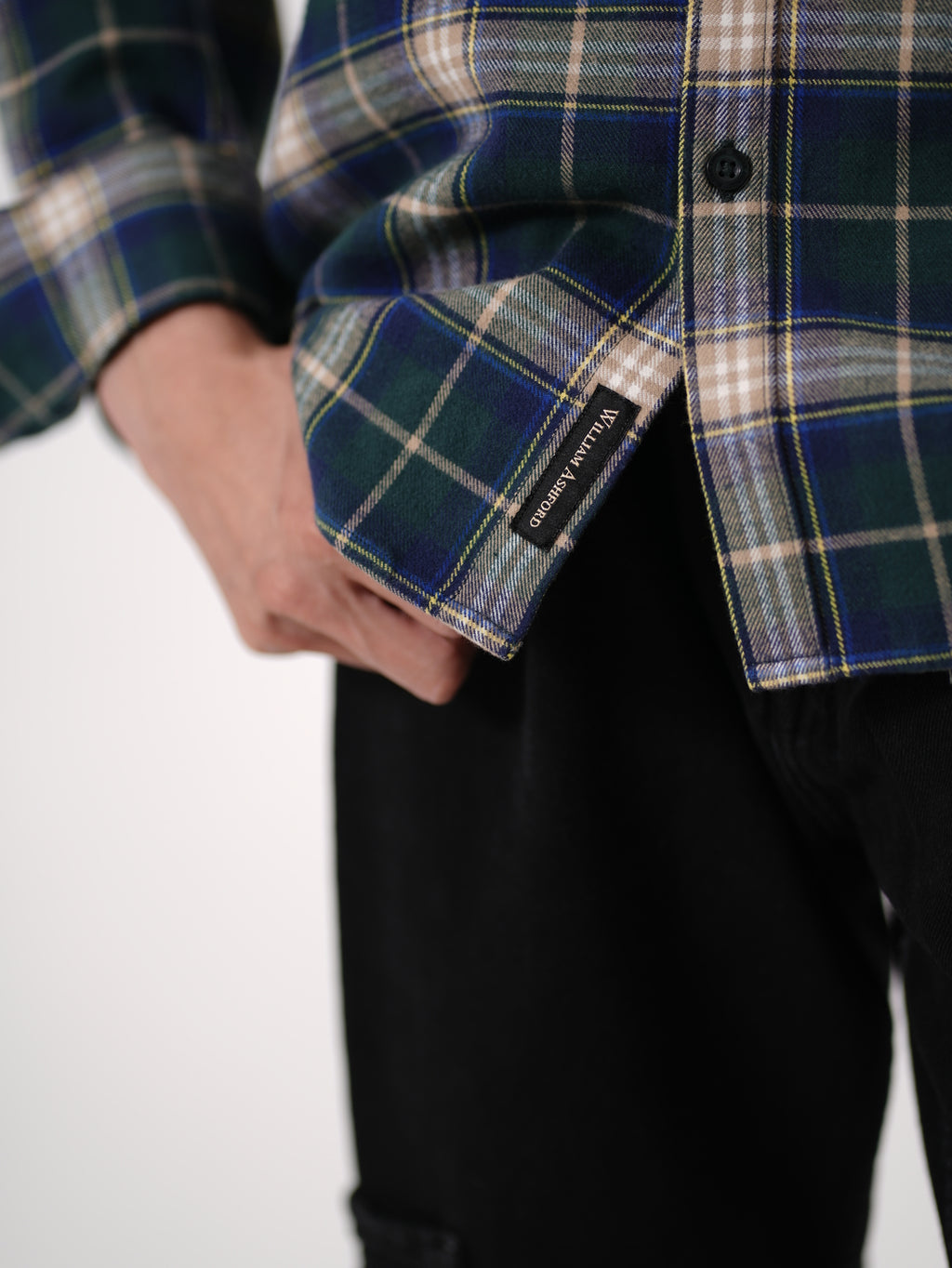 William Ashbond Classic Plaid Flannel Shirt in Forest Green & Navy