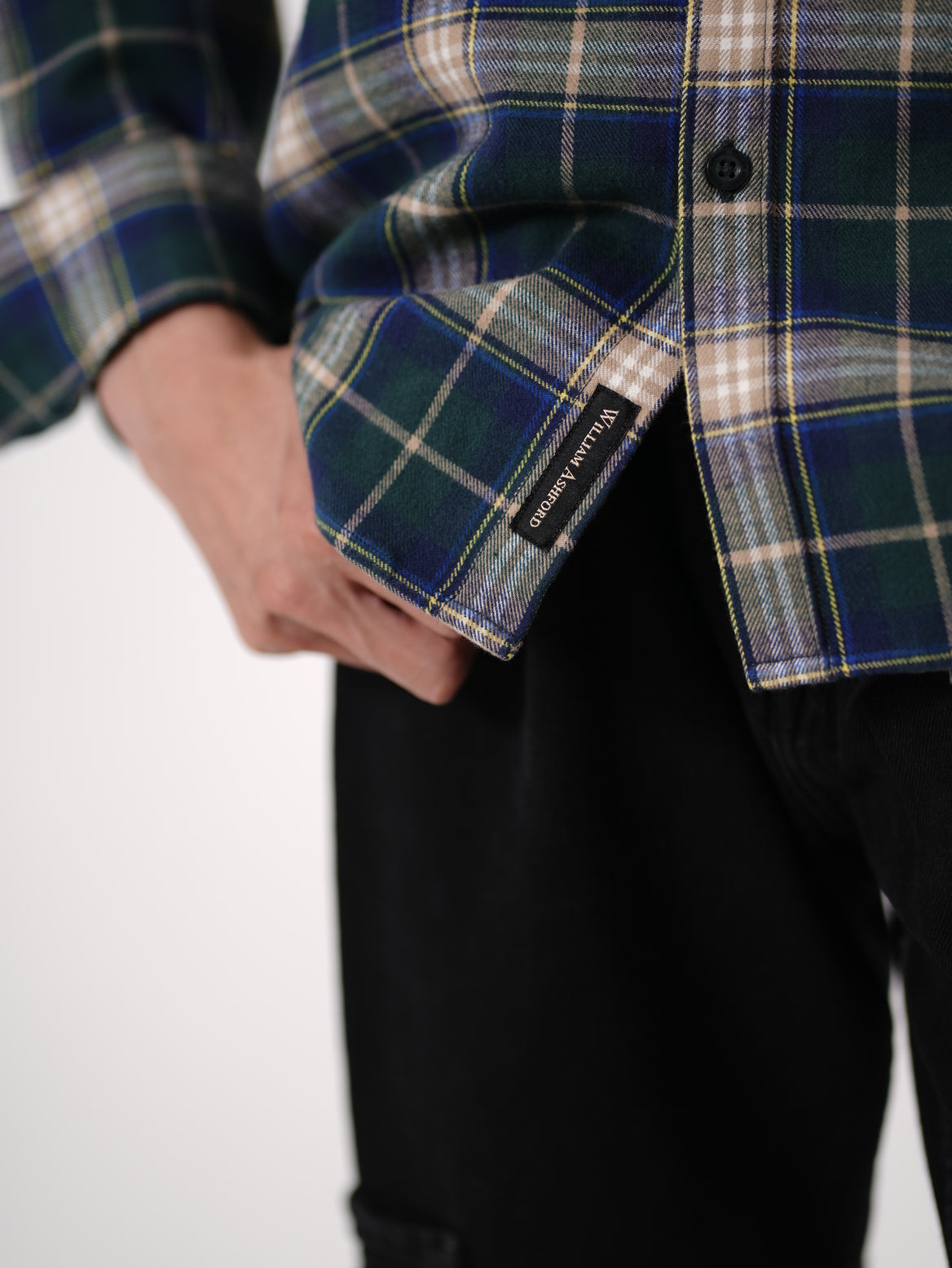 William Ashbond Classic Plaid Flannel Shirt in Forest Green & Navy